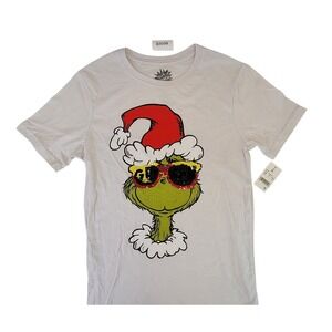 The Grinch Christmas Santa Hat Sunglasses Graphic T Shirt Men's‎ XL
